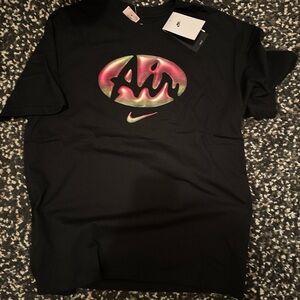 Nike Black Tee with Multicolor Air Logo